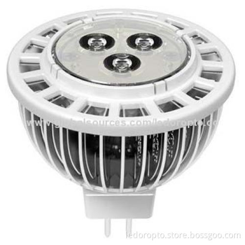 LD 3W MR16 LED Spotlight, Flat with 42 Pieces Aluminum Fins, Cree XPE